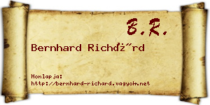 Bernhard Richárd névjegykártya